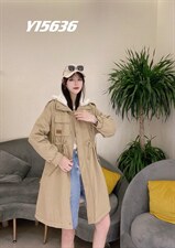 【现货】休闲戴帽长款派克，两个色两个码ml，其它，Moshus摩述