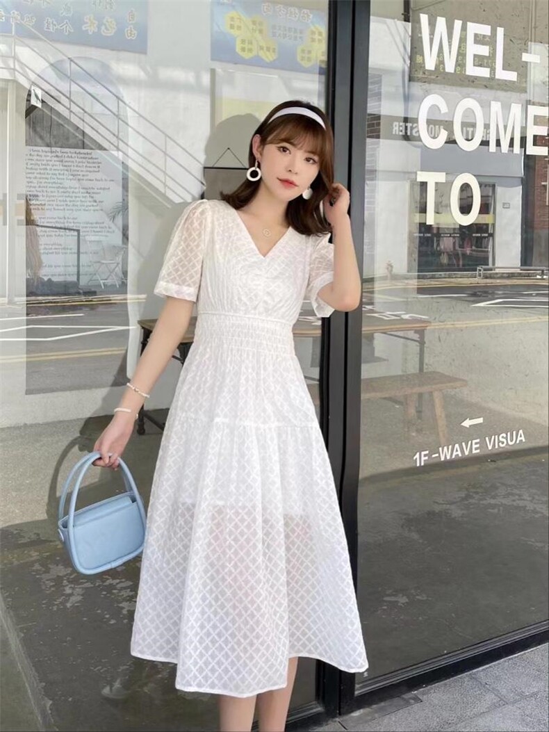 2022夏法式连衣裙，女装连衣裙，西子季