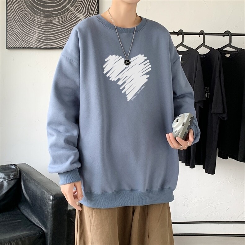 Y2610P38秋季男士bf宽松卫衣港风卫衣新款圆领韩版潮流衣服,男装卫衣,星座510A-1