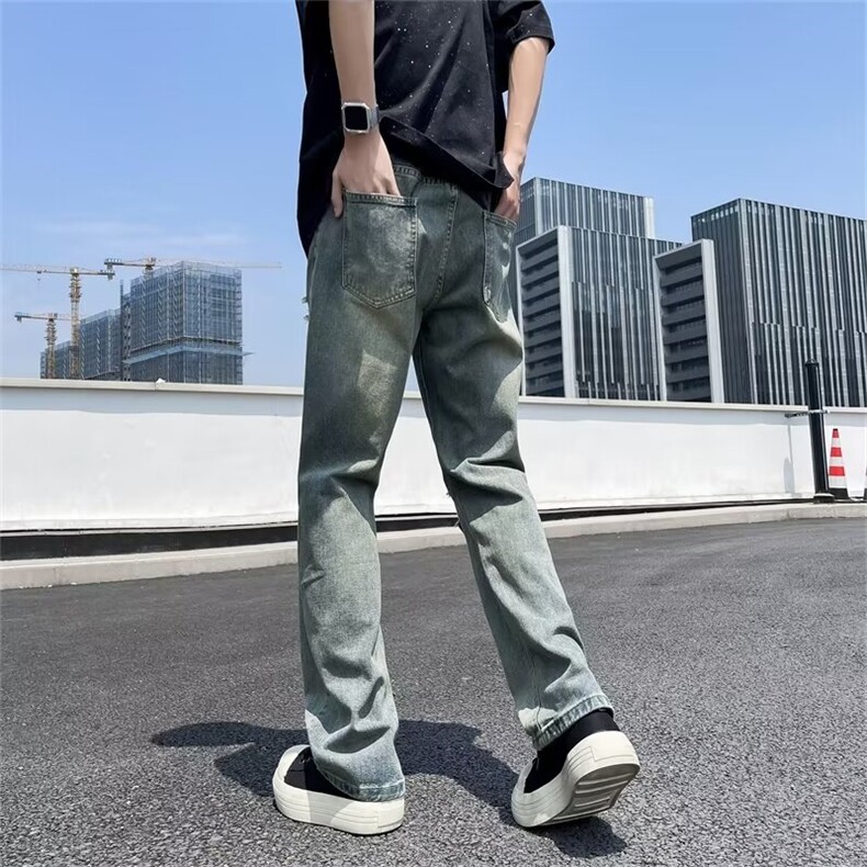 破洞牛仔裤男夏季韩版做旧水洗高街休闲牛仔裤1001-1-GN037-P40,男装牛仔裤,星座1001-1