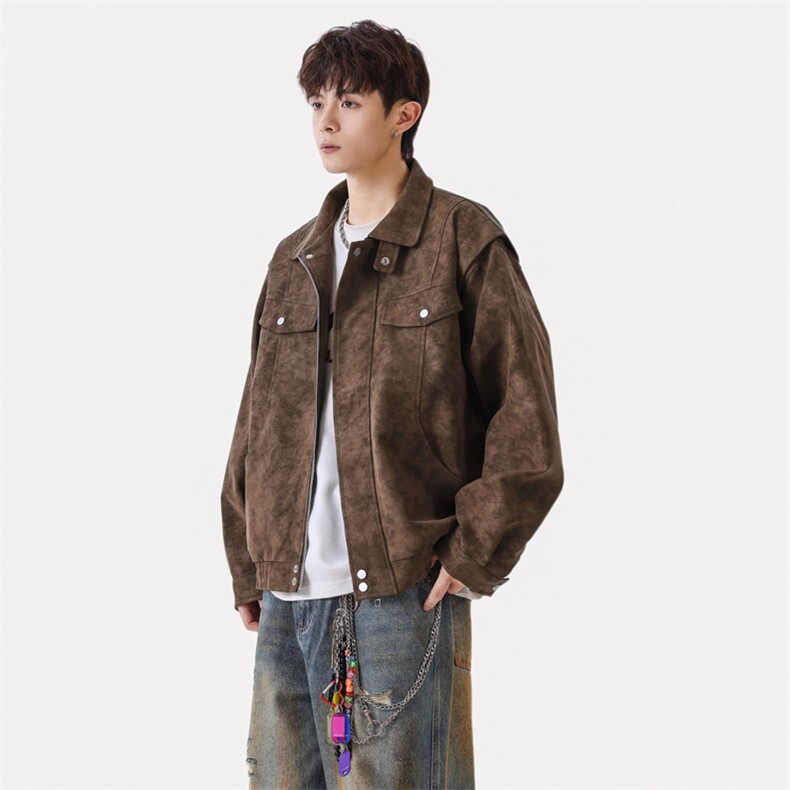 秋冬新款时尚休闲皮衣拉链外套男士JK02559-P95,男装皮衣,星座308B-2