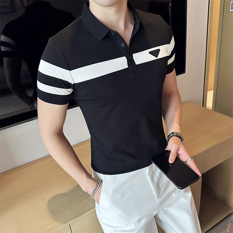 上身效果很好夏季短袖T恤翻领Polo衫大码高级感半袖T0231-P55,男装T恤,电商D342
