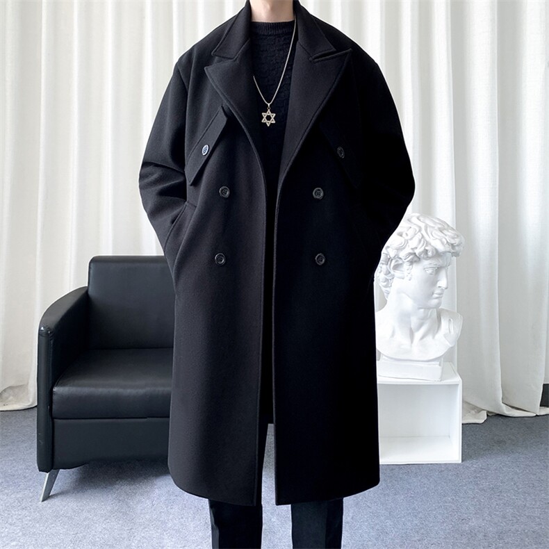 2W件得物精品毛呢大衣男中长款风衣男长款F1722P115爆景A，男装风衣，星座401