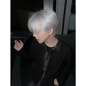 美拉德棕色假两件短款飞行员夹克男士秋冬季双领设计感棒球服外套图片