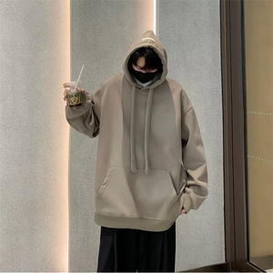 重磅连帽加绒卫衣男2024新款秋冬季美式潮牌男生宽松男款外套图片
