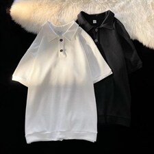 夏季短袖华夫格POLO衫衬衫LC65P30图片