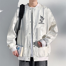 2026春季新款港风光影墙大码立领棒球服M-5XHJ24186-特P60，女装职业装，电商A022