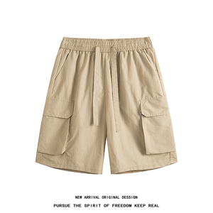 DK11 特P30 控58 品质保障！平铺 夏冰丝工装大口袋情侣休闲短裤图片