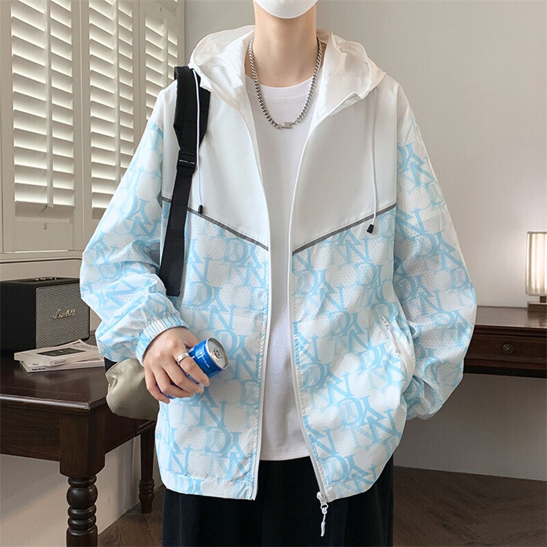 UPF50+新款男士防晒衣轻薄宽松遮阳薄款防晒服户外皮肤衣百搭上衣，男装防晒衣，星座1816-2（原1210–2）