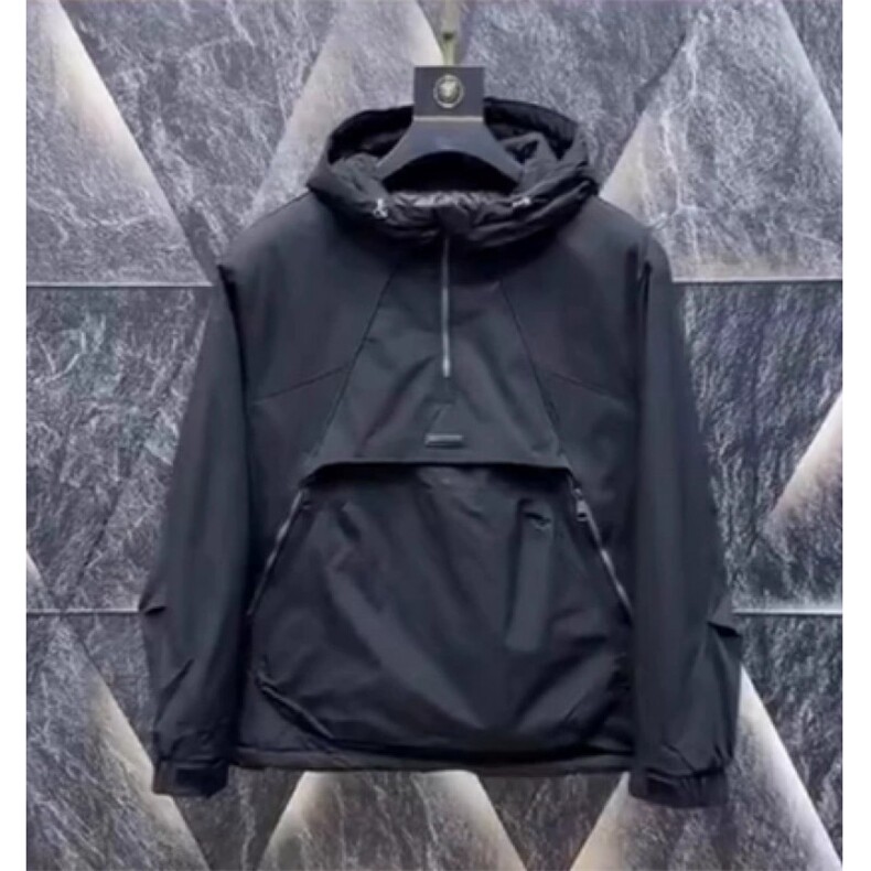 (网图)连帽轻薄棉服立体拉链口袋休闲薄棉棉袄  313B-JK9940-P100图片