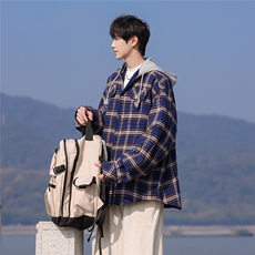 1连帽大码M-5XL衬衫男大身棉帽子聚酯纤维CS77918P60控98，男装衬衫，星座226-2