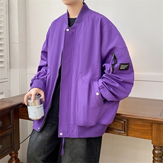 2024秋季休闲外套高品质棒球服宽松多口袋夹克男A436-8837-P85，男装夹克，电商A436