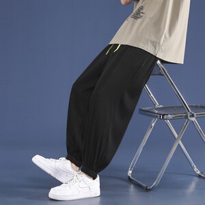 2023夏季薄款冰丝休闲裤男宽松运动裤2011-特批32，男装休闲裤，星座718-1