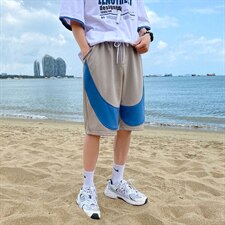 夏季针织短裤潮流宽松垂感卫裤大码五分裤DS-C407-K21817-P30，男装休闲裤，电商C323-1