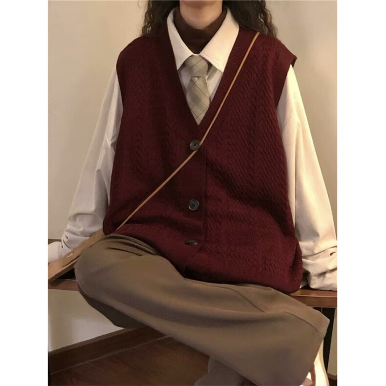 网络图，复古日系学院风毛衣马甲针织衫背心XZ302B-1-M0121P40,男装背心/马甲,星座302B-1