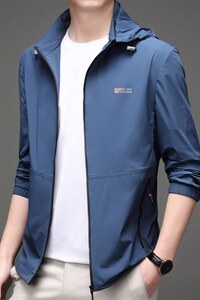 2023夏季中年男士户外防晒衣皮肤衣长袖休闲连帽外套防晒服男装图片