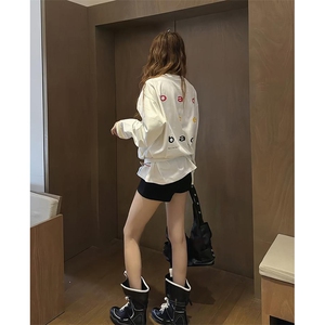 美式高街解构工艺速干长袖T恤衫男女款防晒上衣户外运动骑行服潮图片