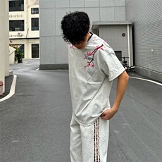 万针全刺绣工艺抖音得物高品质260克重磅纯棉双纱美式高街短袖T恤，男装T恤，电商A486