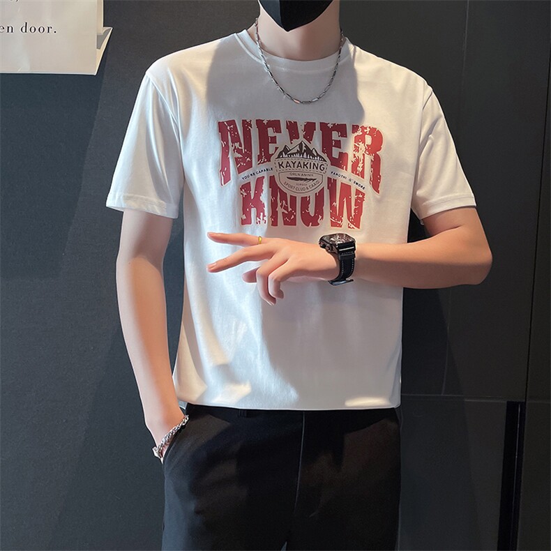 TX27-P38夏季T恤男短袖半截袖新款男装上衣痞青年半袖-黑2控58,男装T恤,电商D327