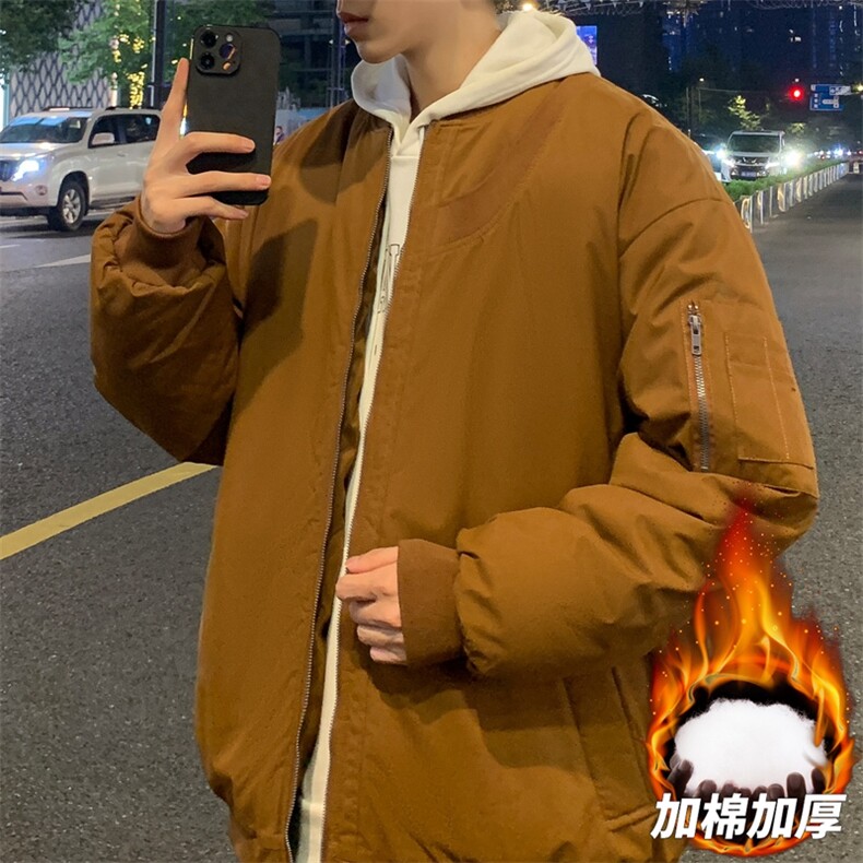 棒球服外套男女棉服美式潮牌复古高级感男装宽松飞行员M0822-P98图片