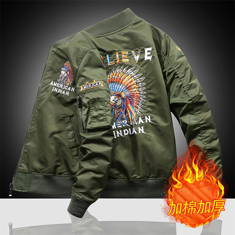 加棉美式潮牌宽松版型飞行服时尚潮牌户外运动休闲加棉,男装棉衣,星座210-5(原414-2)