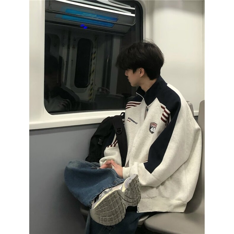 时尚潮流文艺日系百搭华棉复合牛奶丝开衫卫衣新款513AKS2413P47图片