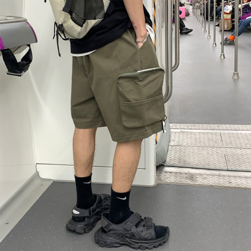 【】A003-HK7357-P48多口袋夏日休闲裤控价63元港风，男装休闲裤，电商A003