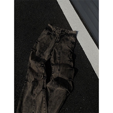 2024/褶皱微喇叭直筒拖地cleanfit牛仔裤1005-3-SGN0022-P65控88，男装牛仔裤，星座1005-3