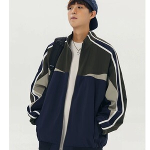 801-P55 运动套装春秋季男士防水夹克外套潮流休闲帅气搭配图片