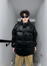307A/M6651/P128高品质情侣PU皮羽绒棉服面包服宽松男女棉衣外套，男装棉衣，星座307A