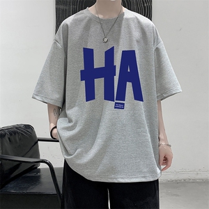HT73258-P22 华夫格t恤男短袖男大码五分袖 大皂风图片