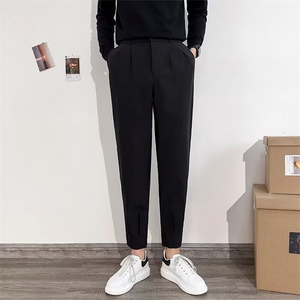 束脚西裤男秋款九分休闲裤痞帅宽松小脚哈伦轻熟裤潮流 K24-P45图片