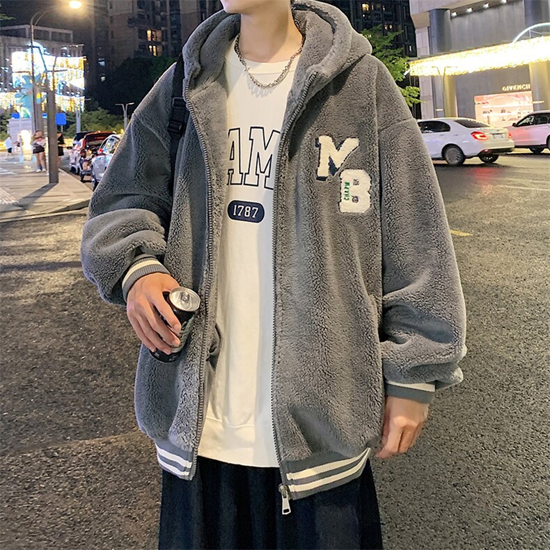 冬装青少年加绒加厚棉衣羊羔绒宽松外套男女同款917-P110控价158,男装棉衣,电商A441-1
