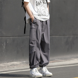 休闲束脚裤男韩版潮流高街帅气工装2024春季新款ins长裤K5063-P43图片