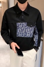 重磅高级感卫衣男春秋季2024新款潮牌翻领Polo衫百搭上衣WY03-P68，男装卫衣，电商D323（原B261）