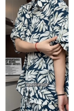 短袖衬衫男+短裤男套装男100%聚酯纤维M-5XL大码TZ78707P50控98，男装休闲套装，星座226-1