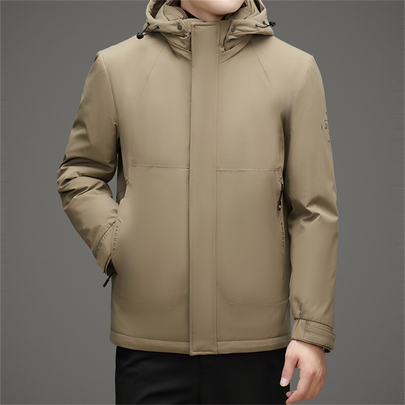 冬季白鸭绒羽绒服男商务脱卸时尚加厚保暖抗寒外套男百搭新款，男装羽绒服，钱塘6003（原4033）