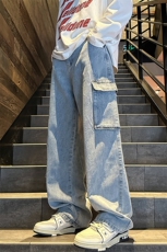 2024春季新款外景大码美式工装牛仔裤M-5XGK24108-P60，男装牛仔裤，电商A022