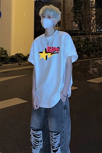 高点击！！纯棉重磅美式复古短袖T恤T38-P35图片