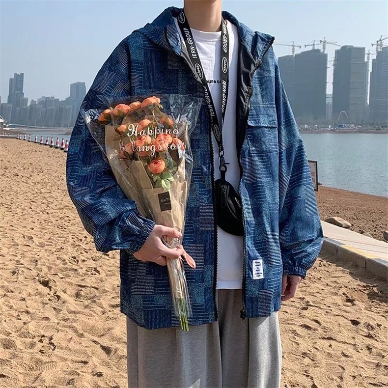 潮流夹克潮男春季连帽夹克JK814P55图片