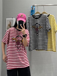 夏季新款 条纹图案短袖图片