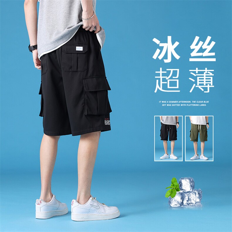 夏季新品五分裤男生短裤宽松休闲运动百搭工装裤子DK21218P-30,男装牛仔裤,电商A128