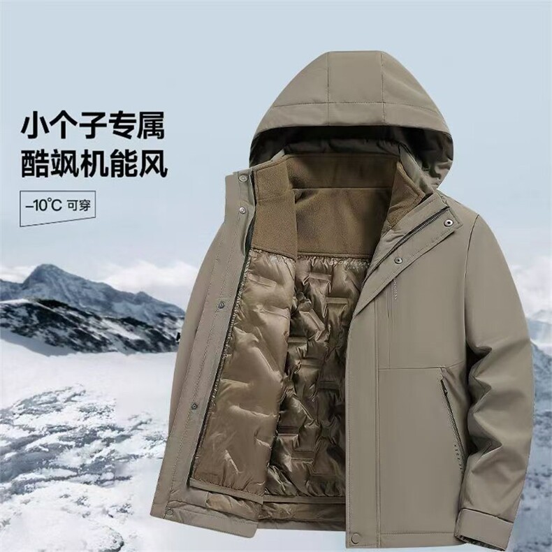 2025新款【可拆卸内胆】90白鸭绒连帽羽绒服外套男90绒新标,男装羽绒服,星座505-2（原电商A260-1)
