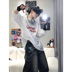 美式复古字母印花条纹短袖男冰感丝速干t恤cleanfit宽松休闲上衣，男装T恤，星座506A