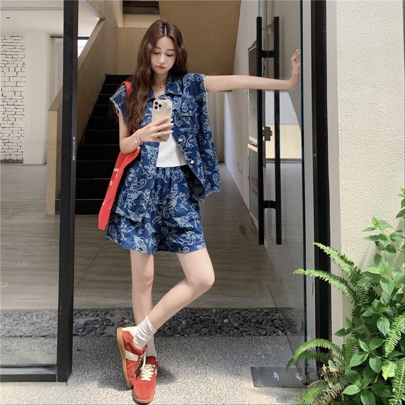 风套装~图腾牛仔,女装套装/套裙,2C283