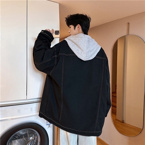 JK3001J-P95-限价138 M-5XL 现货加绒羊羔毛夹克牛仔风衣棉服图片
