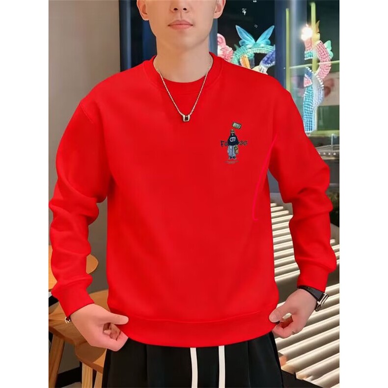 1506-1/WH19061/P37韩版精工卡通刺绣字母印花圆领卫衣男秋冬潮流,男装卫衣,星座1506-1