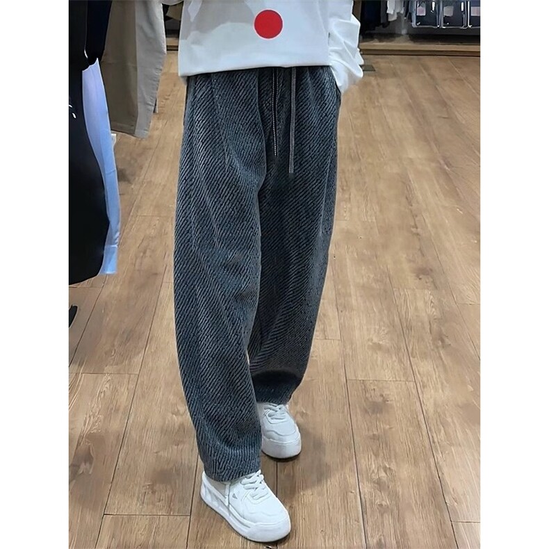 春季美式斜阔腿休闲裤男高级感宽松百搭显瘦直筒卫裤WLK722-P39,男装休闲裤,星座1008