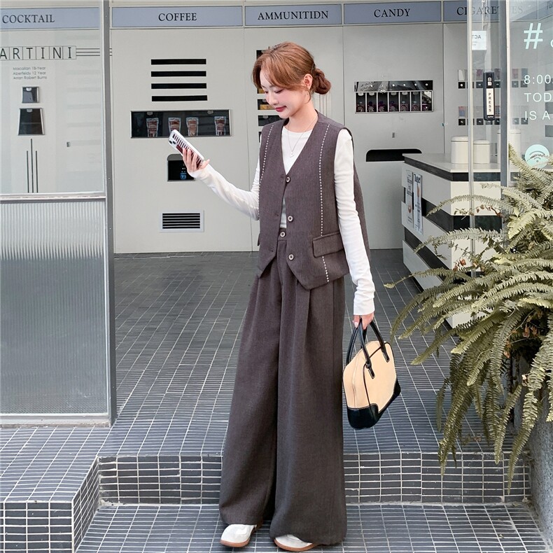 咖色两件套2C198-6536-P175K268,女装套装/套裙,2C198