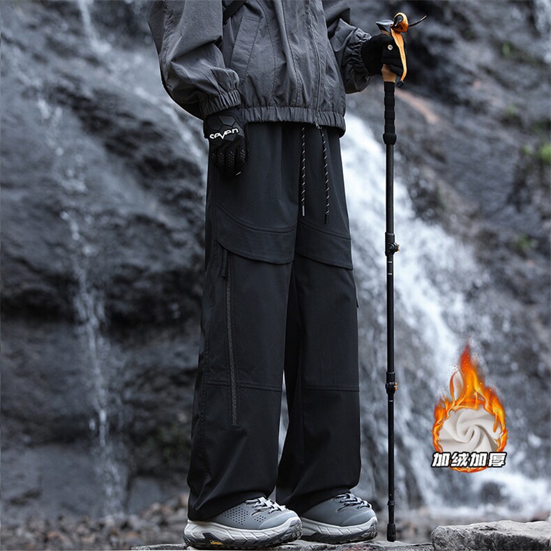 大黄马丁靴搭配的工装裤子男款春秋美式防水冲锋裤束脚户外登山裤，男装休闲裤，电商A022